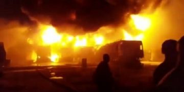 Fire razes tanker at Gomoa-Dwabenyin