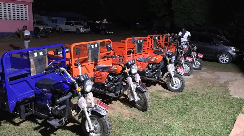 NPP Decides: Mike Oquaye Jnr donates motor tricycles to Dome Kwabenya constituency office