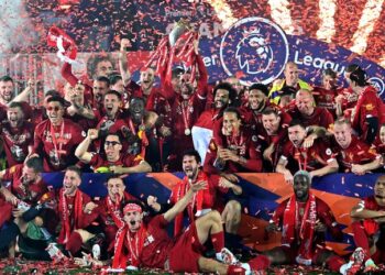 Liverpool lift Premier League trophy