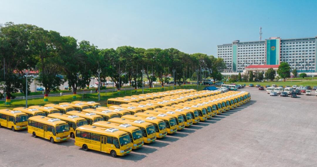 100 Senior High Schools Receive New Buses from gov't