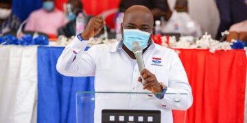 New Juaben South NPP outdoors campaign team