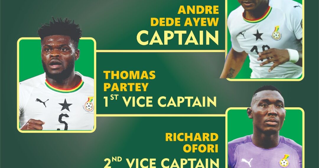 Andre Ayew maintains Black Stars captaincy, Partey, Ofori to assist him
