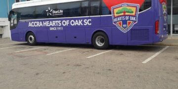 PHOTOS: Hearts of Oak unveil new team bus