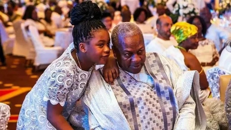 Mahama’s little daughter cries over negative comments about Father