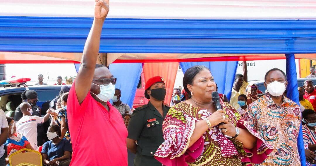 Vote massively for NPP to do more – First lady urges Adentan constituents