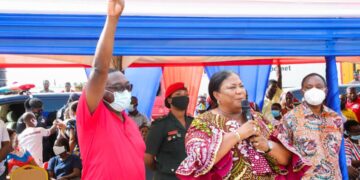 Vote massively for NPP to do more – First lady urges Adentan constituents