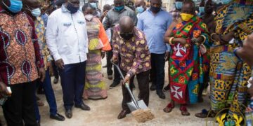 Prez Nana Addo cuts sod for construction of Kumasi-Obuasi railway line