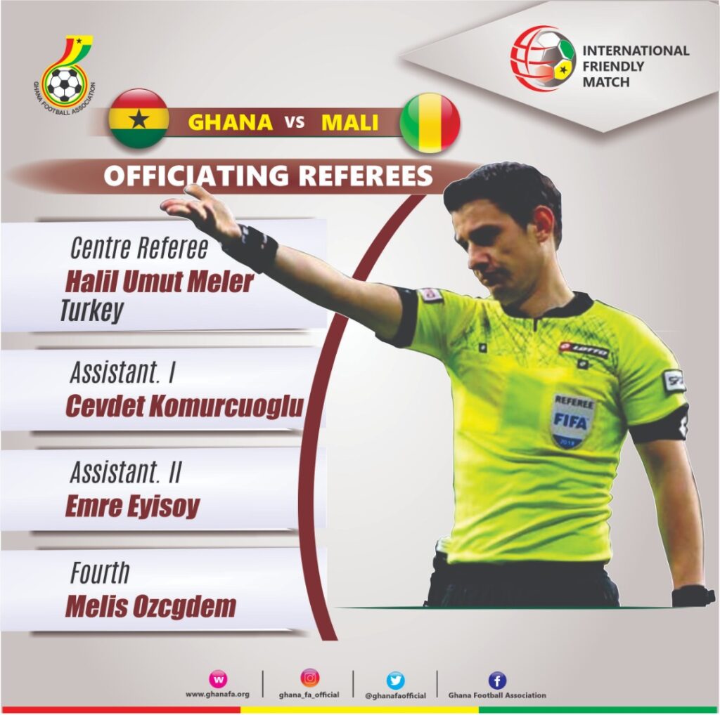 Turkish referee Halil Umut Meler to officiate Ghana-Mali clash