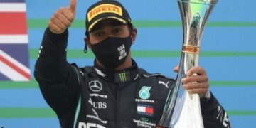 Lewis Hamilton is ‘not done yet’ after equalling Michael Schumacher’s 91 race wins