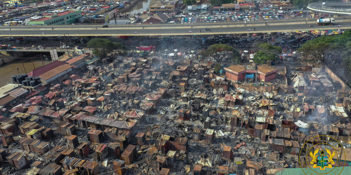 NADMO lauds gov’t for NBSSI support package for Circle-Odawna Market fire victims