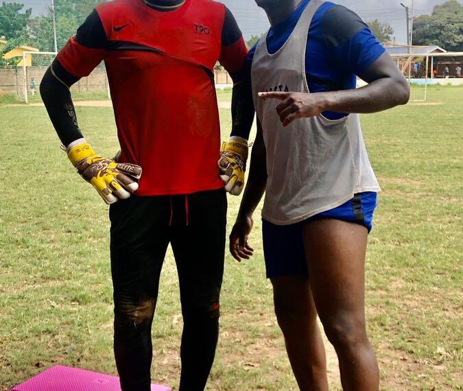 PHOTO: Asamoah Gyan trains with Legon Cities