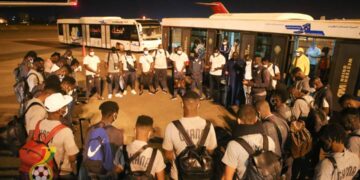PICTURES: Ghana’s contingent arrive in Sudan ahead of Tuesday clash