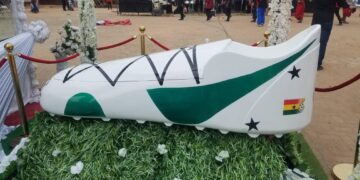 Ghana legendary striker Kwasi Wusu buried in football boot-shaped coffin