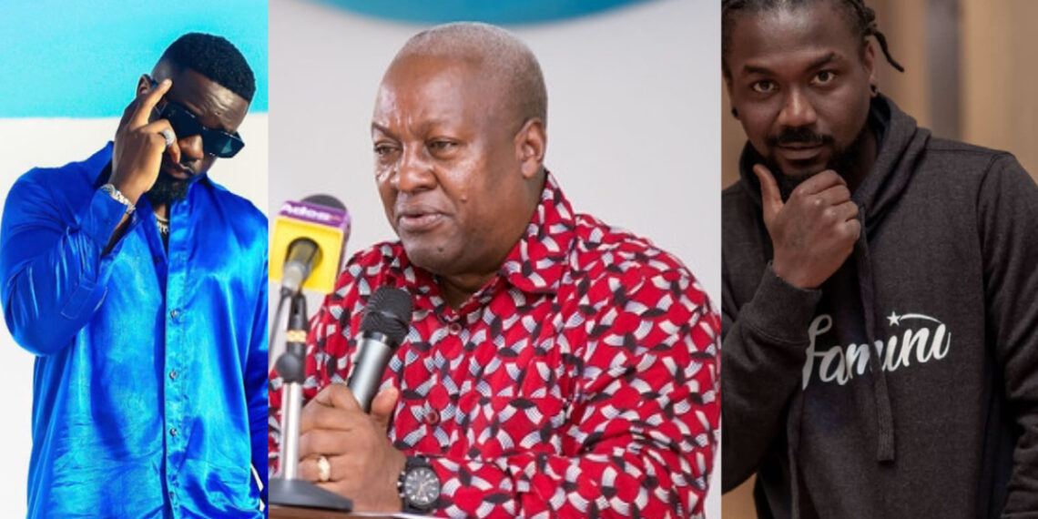 Mahama sends message to Sarkodie and Samini for endorsing Prez Nana Addo