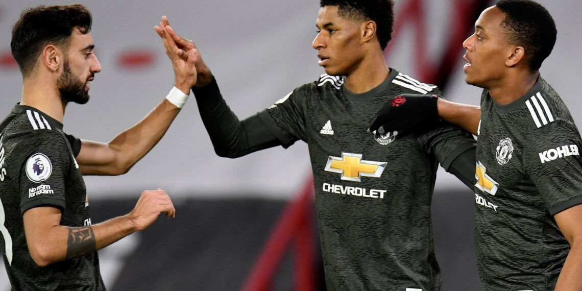 Rashford double as Man United beat Sheffield United