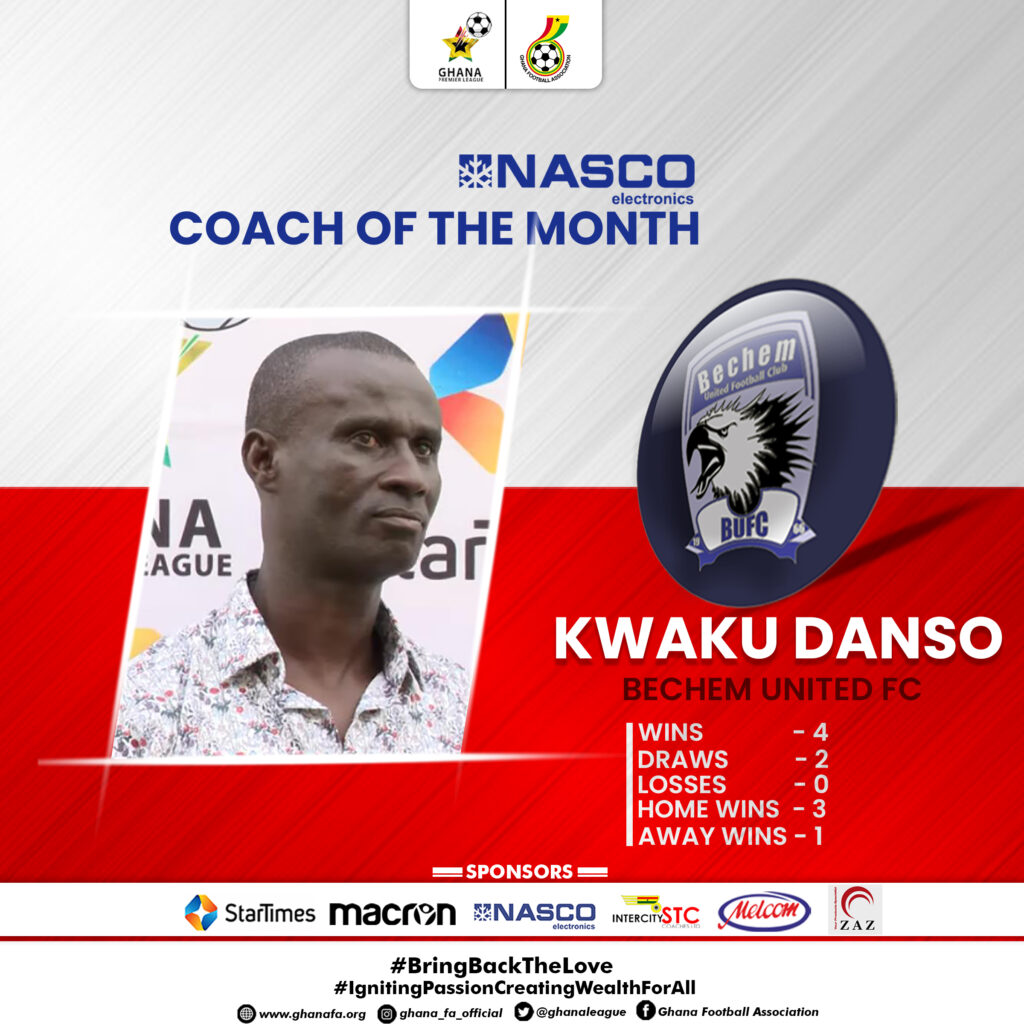 GPLonHappyFM: Kwaku Danso wins Dec. Nasco Coach of the Month award