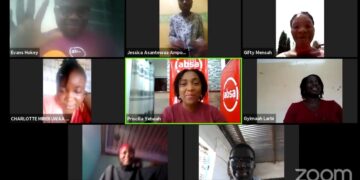 ReadyToWork participants engaging in the virtual session