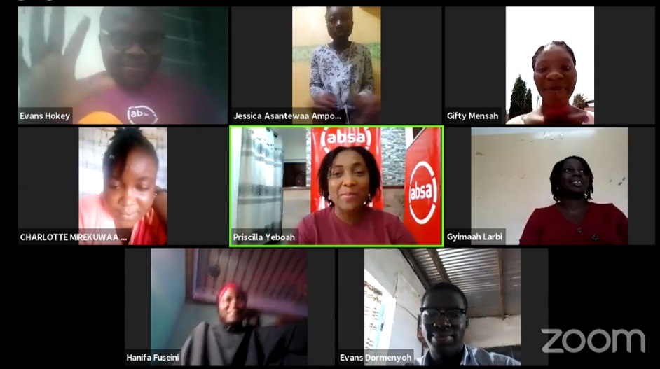 ReadyToWork participants engaging in the virtual session