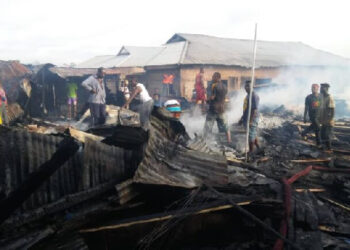 Fire guts Sunyani timber market