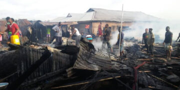 Fire guts Sunyani timber market