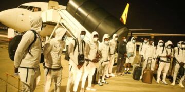 PICTURES: Black Stars arrive in Johannesburg for South Africa clash