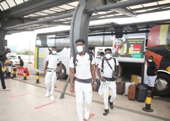 Pictures: Black Stars depart to South Africa for Afcon qualifier
