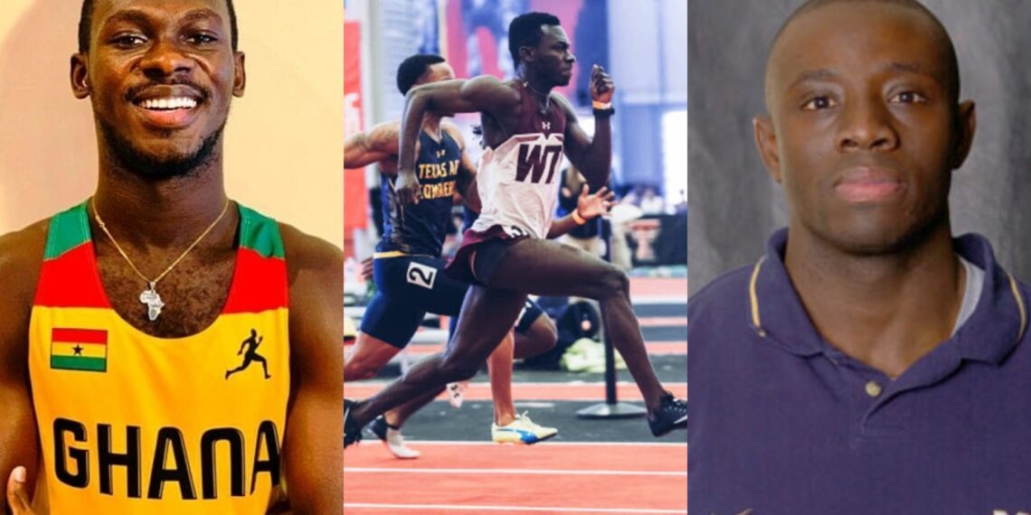 Leo Myles Mills reacts to Benjamin Azamati’s 100m national record