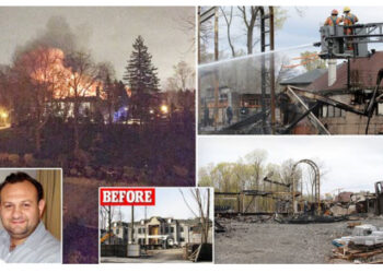 Photos: Fire guts Pornhub CEO’s £11m mansion