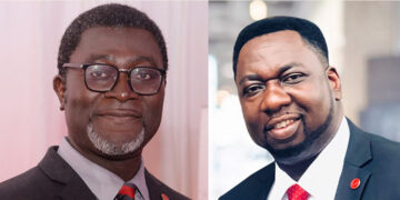 Ebo Richardson, Chief Enablement & Information Officer, Absa Bank Ghana (Left) and Charles Addo, Retail Banking Director, Absa Bank Ghana