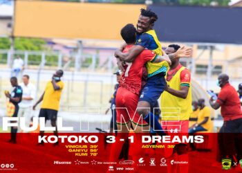 GPLonHappyFM: Asante Kotoko come from behind to beat Dreams FC