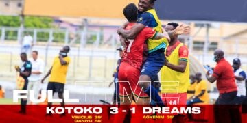 GPLonHappyFM: Asante Kotoko come from behind to beat Dreams FC