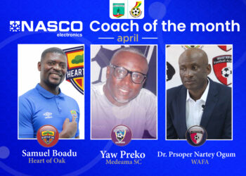 GPLonHappyFM: Preko, Narteh, Boadu shortlisted for Coach of the Month award for April