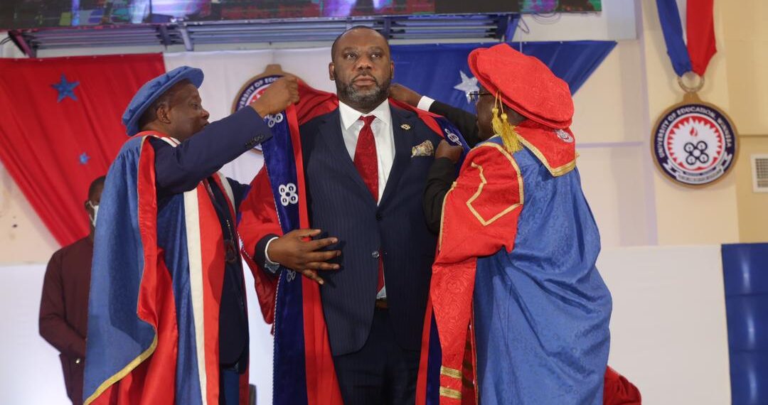 Napo bags honourary doctorate from UEW