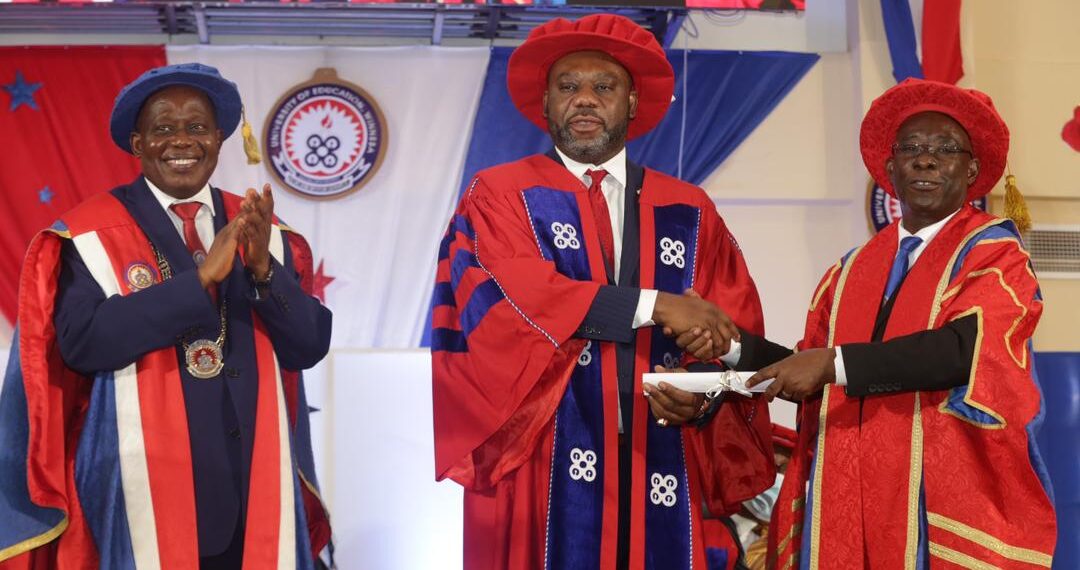 UEW honours ‘Napo’ for his services to education in Ghana