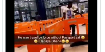 Video: Man creates scene at airport, demands to travel without passport