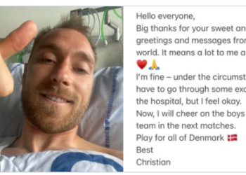 ‘I’m fine under the circumstances’- Denmark’s Christian Eriksen