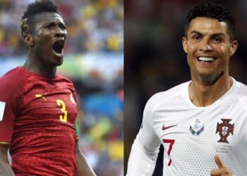 Cristiano Ronaldo equals Asamoah Gyan’s record in major tournaments