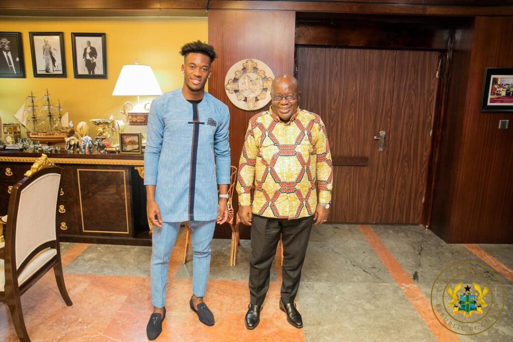 Prez Nana Addo directs Sports Minister to engage Callum Hudson-Odoi on nationality switch