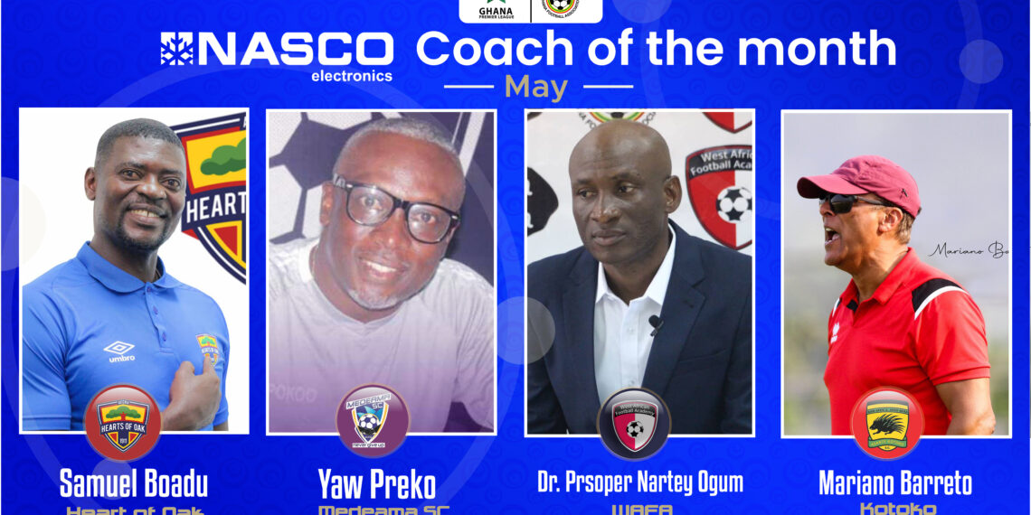 GPLonHappyFM: Four coaches shortlisted for NASCO Coach of the Month Award