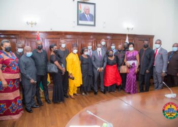 Family of the Late J. E. Ekuban pay courtesy on Bagbin