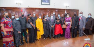 Family of the Late J. E. Ekuban pay courtesy on Bagbin