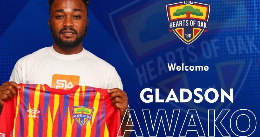 Official: Hearts of Oak announce Gladson Awako signing