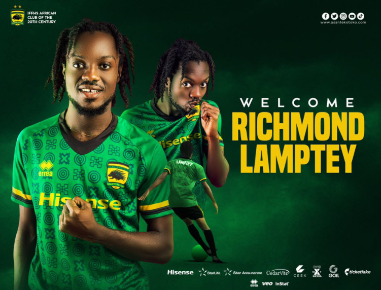 Asante Kotoko sign Richmond Lamptey from Inter Allies