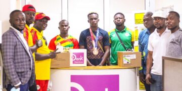 Denk Pharma Ghana honors Olympic Bronze medalist Samuel Takyi