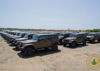 Prez Akufo-Addo presents 50 vehicles to GAF; cuts sod for $24.8m housing Project