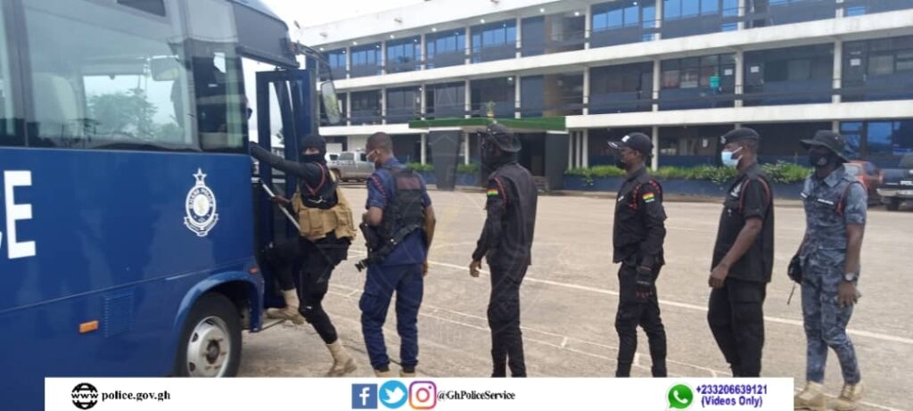 Ghana Police begins shuttle services to carry officers from home to duty posts