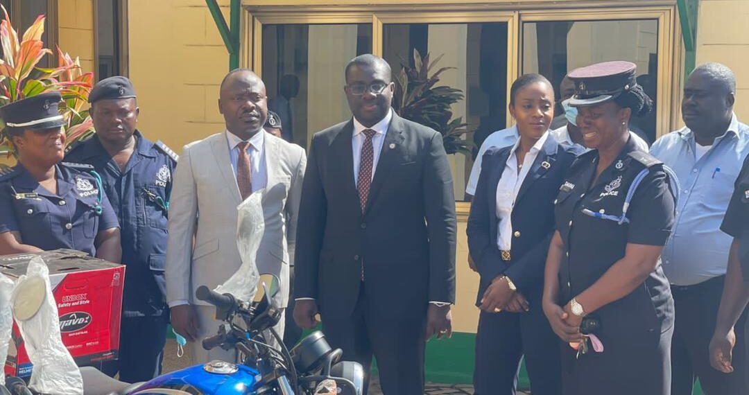 NLA donates motorbikes to the ministry police station