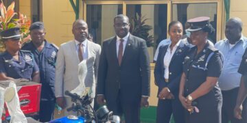 NLA donates motorbikes to the ministry police station