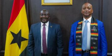 CAF prez meets Ghana’s Veep Dr. Bawumia to discuss Africa football development