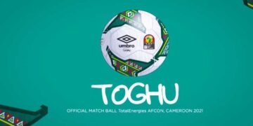 CAF outdoors official matchball for 2021 AFCON